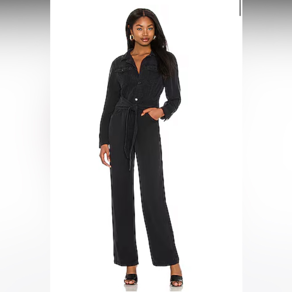 Le Jean LuLu Washed Black Jumpsuit